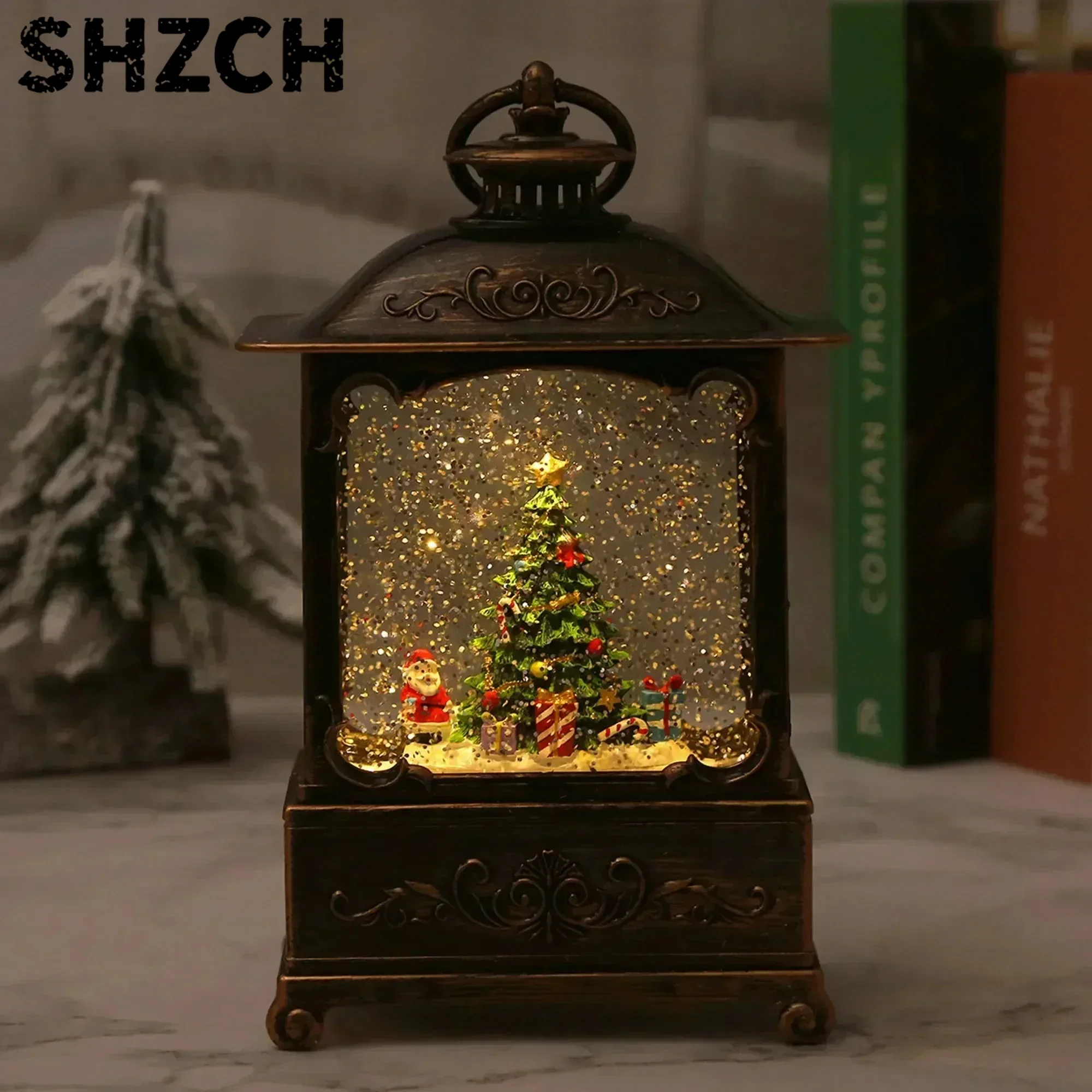 Snow Globe Musical - Kotak Musik Lentera Bola Salju Natal