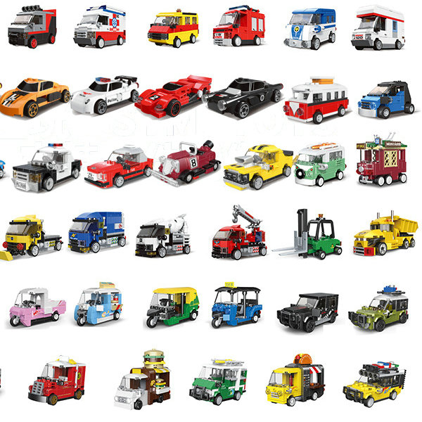 Lego Set Creator - DIY mobil balap Bus kendaraan teknik