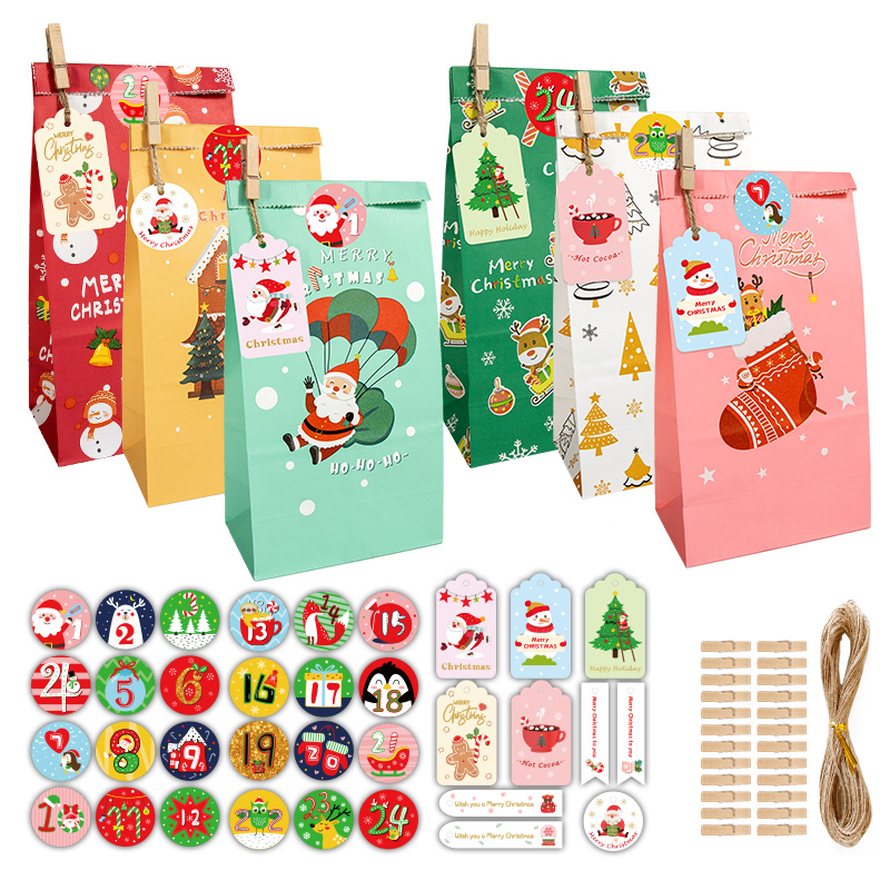 Advent Calendar Gift - 24 Set Tas Hadiah Natal Kalender