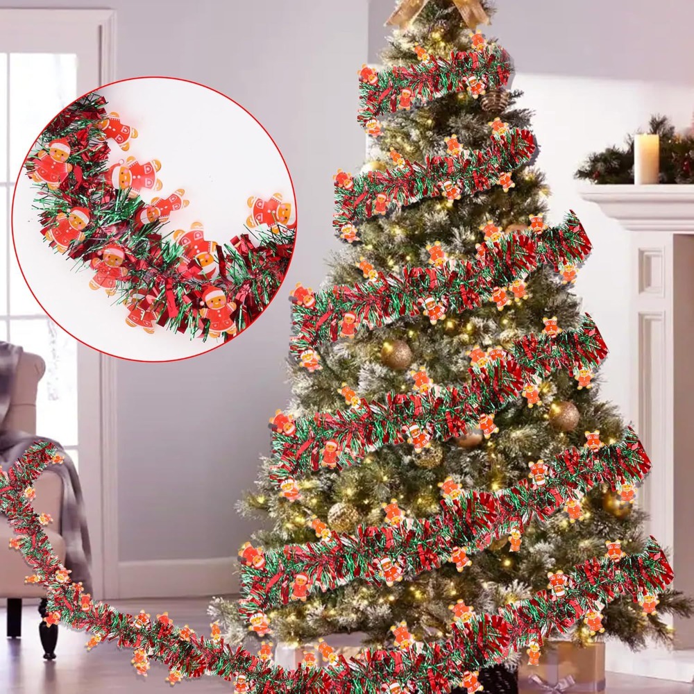 Hiasan Natal Garland Tinsel Me - Tinsel Garland Decoration ulasan dan harga