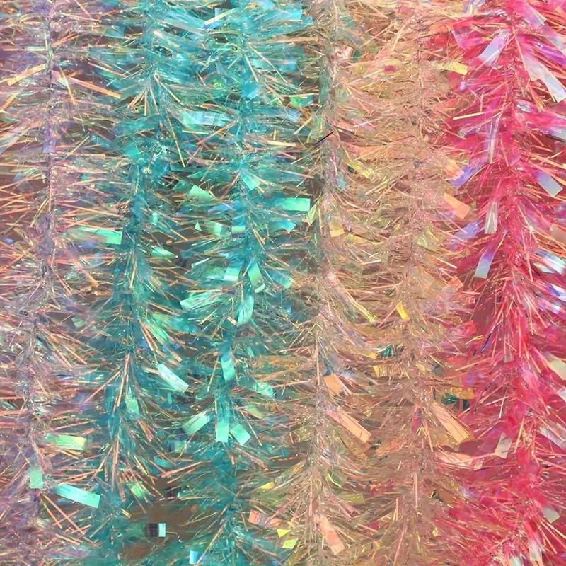 Hiasan Natal Holografik Hijau  - Tinsel Garland Decoration ulasan dan harga