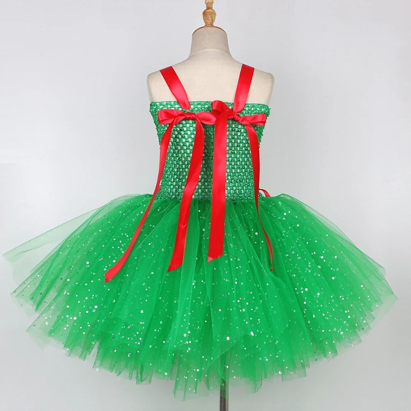 Gaun Tutu Kostum Pohon Natal G - Elf Costume Christmas ulasan dan harga