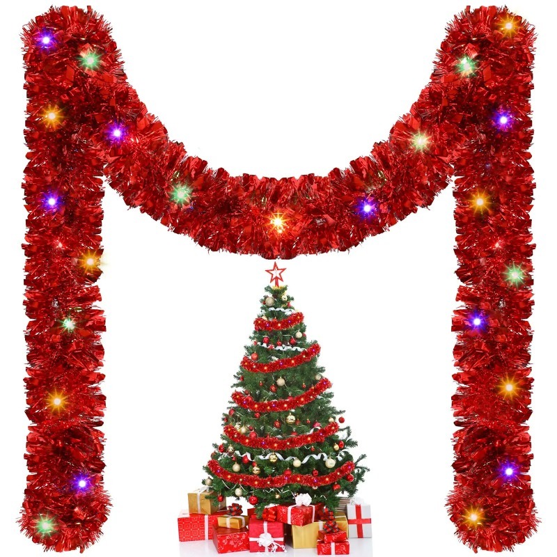 Lampu Natal Bertenaga Baterai  - Tinsel Garland Decoration ulasan dan harga