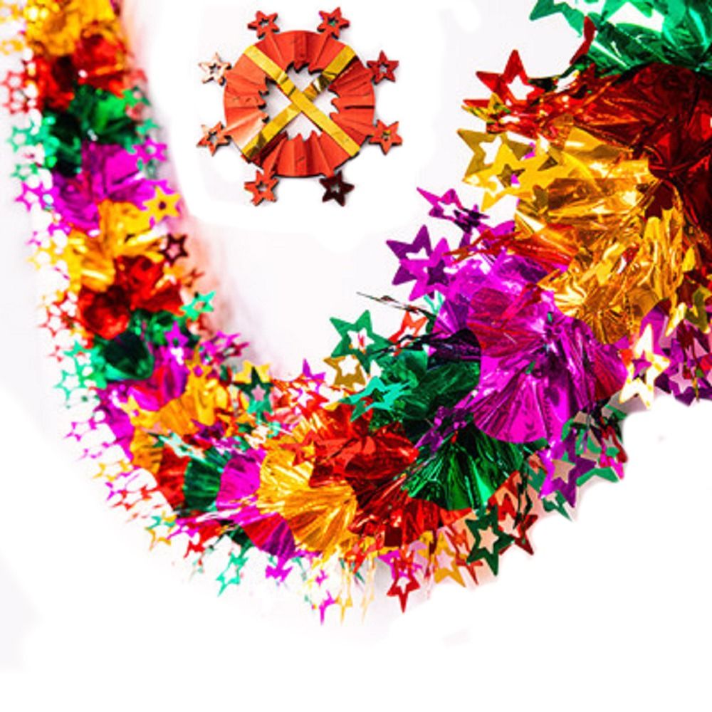 Garland Natal 3D dari Foil, DI - Tinsel Garland Decoration ulasan dan harga