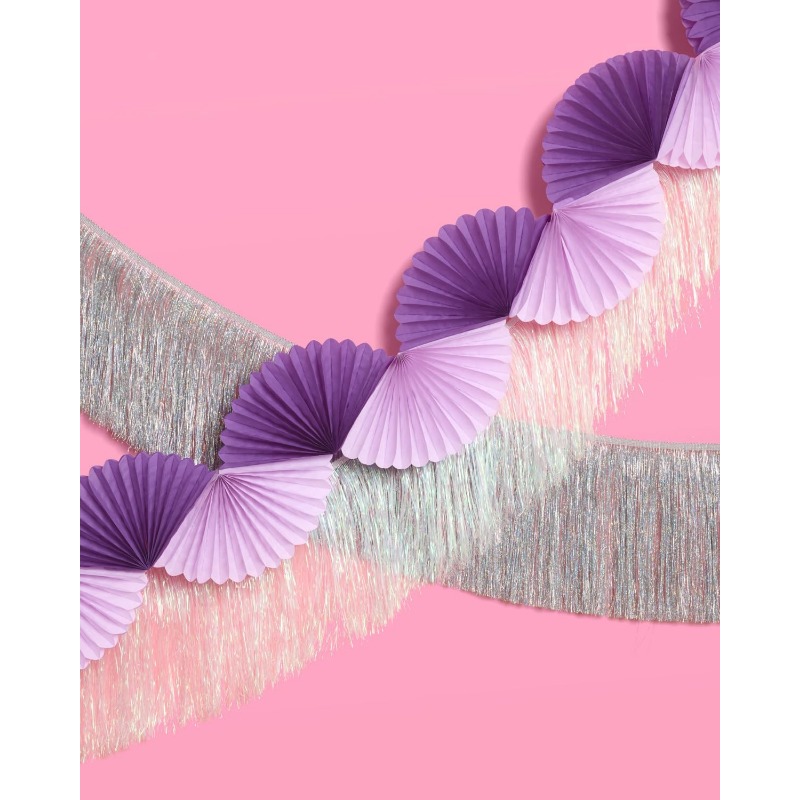 Kertas Pesta Perak Ungu 3D Kip - Tinsel Garland Decoration ulasan dan harga