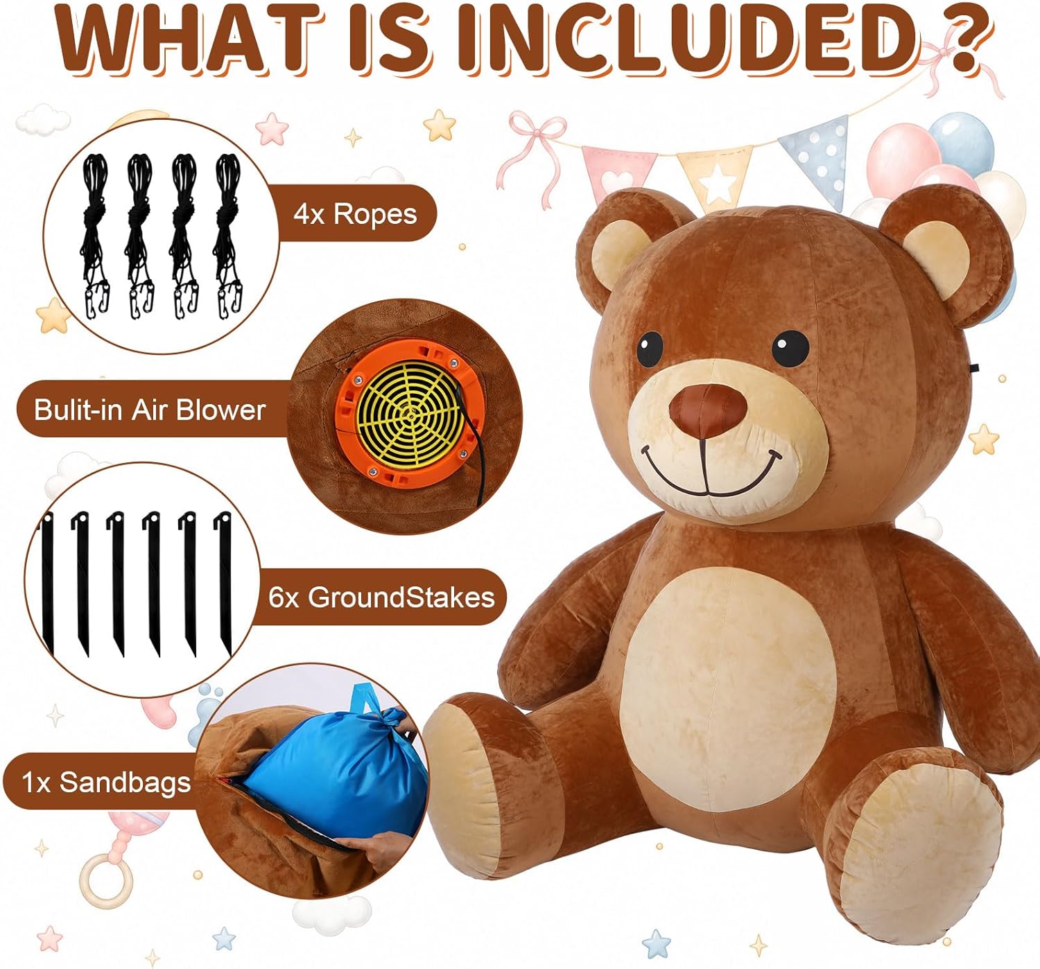 Boneka Beruang Tiup Raksasa 6f - Christmas Lights Outdoor ulasan dan harga