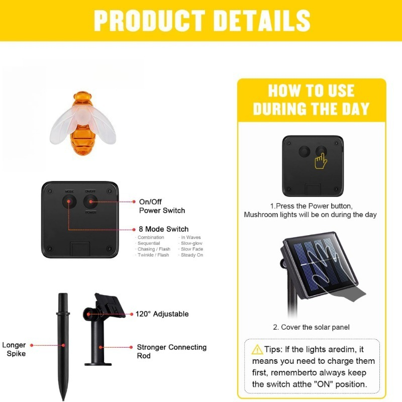 Lampu String Solar Bee 7m 50 L - Christmas Lights Outdoor ulasan dan harga