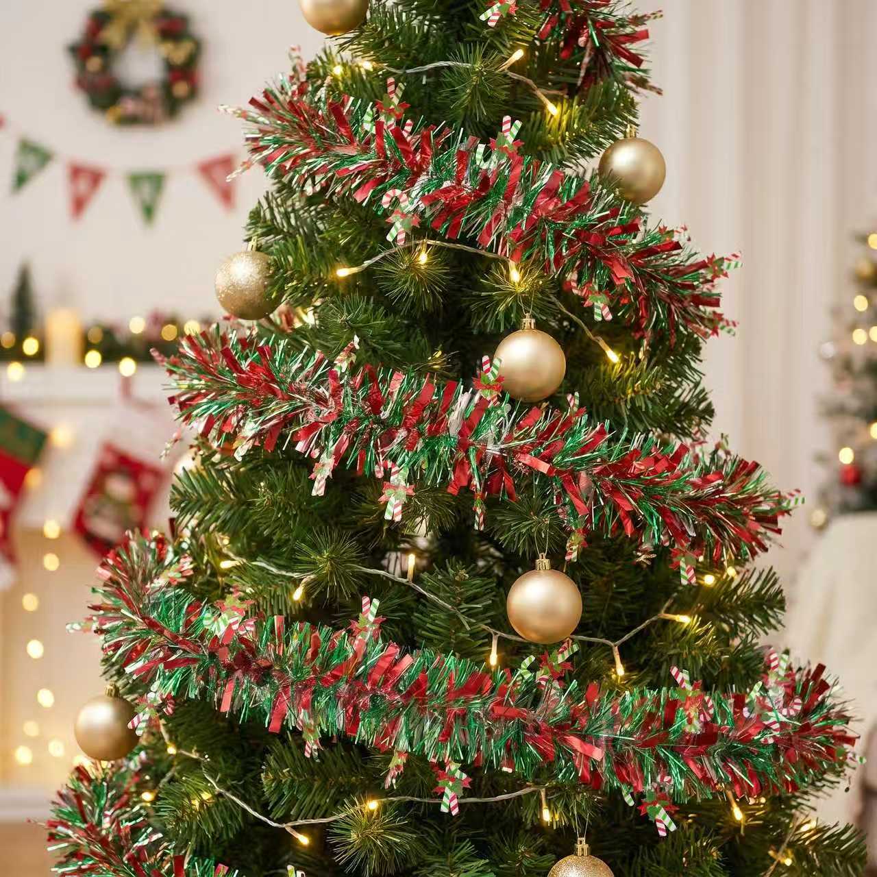 Garland Tinsel Metalik Berkila - Tinsel Garland Decoration ulasan dan harga