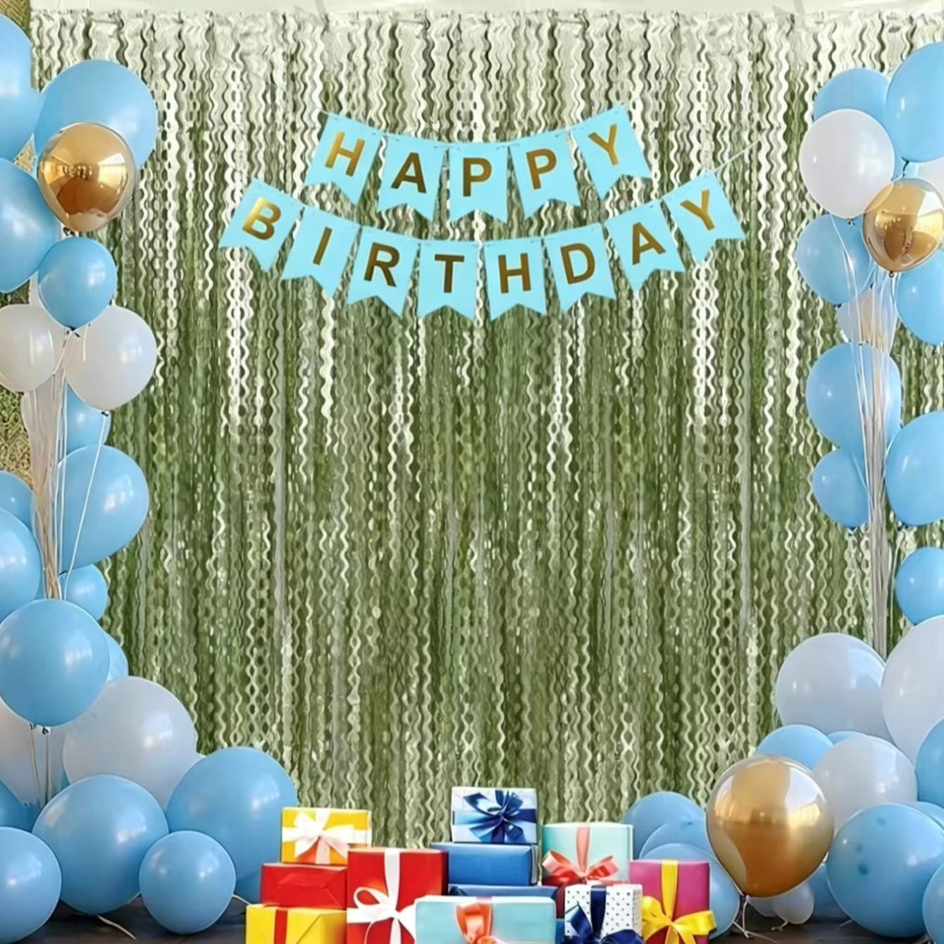 2PCS Tirai Rumbai Foil Bergelo - Tinsel Garland Decoration ulasan dan harga