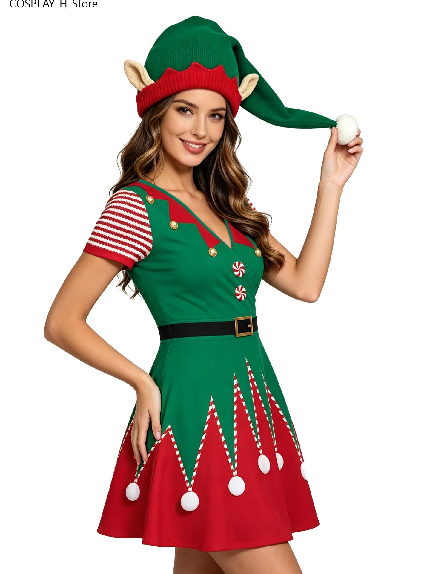 Gaun Elf Natal Wanita, Gaun Mi - Elf Costume Christmas ulasan dan harga