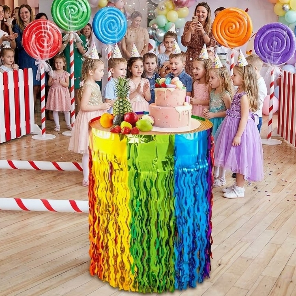 2 Paket Rumbai Meja Metalik Pe - Tinsel Garland Decoration ulasan dan harga
